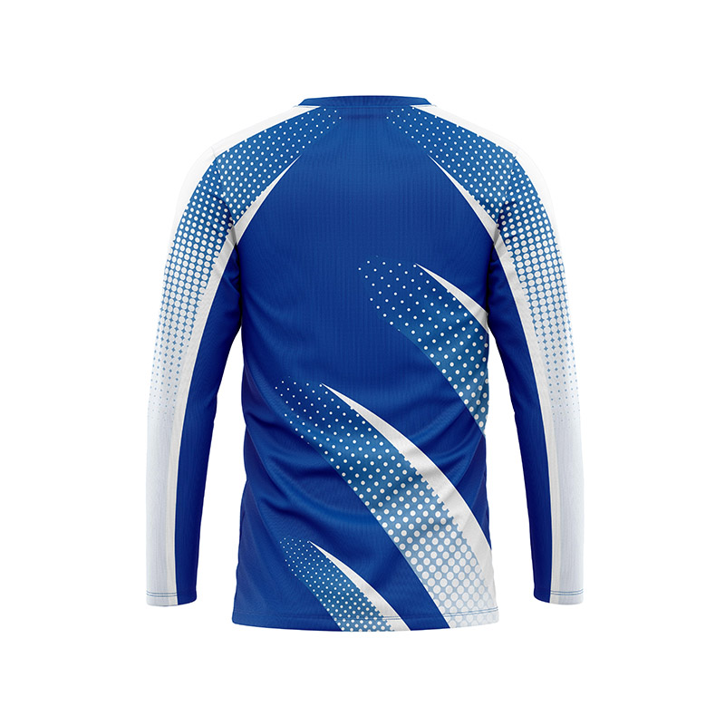 Camiseta deportiva de manga larga azul