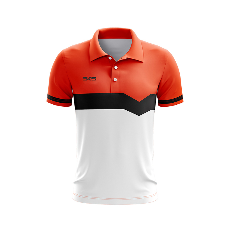 Polo rojo y blanco para hombre