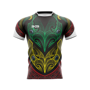 Impresión 100% unisex personalizada de la sublimación del jersey del rugbi de la ropa deportiva del poliéster