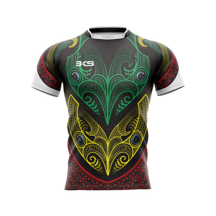 Impresión 100% unisex personalizada de la sublimación del jersey del rugbi de la ropa deportiva del poliéster