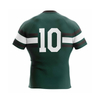 Camiseta de rugby número 10 verde