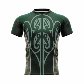 Jersey de entrenamiento de rugby estampado verde