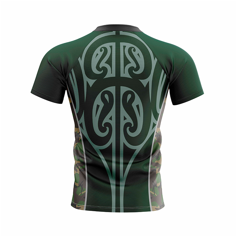 Jersey de entrenamiento de rugby estampado verde