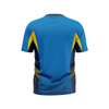 Camiseta deportiva de manga corta azul transpirable para hombre