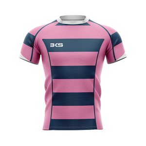 Jersey de entrenamiento de rugby a rayas rosa