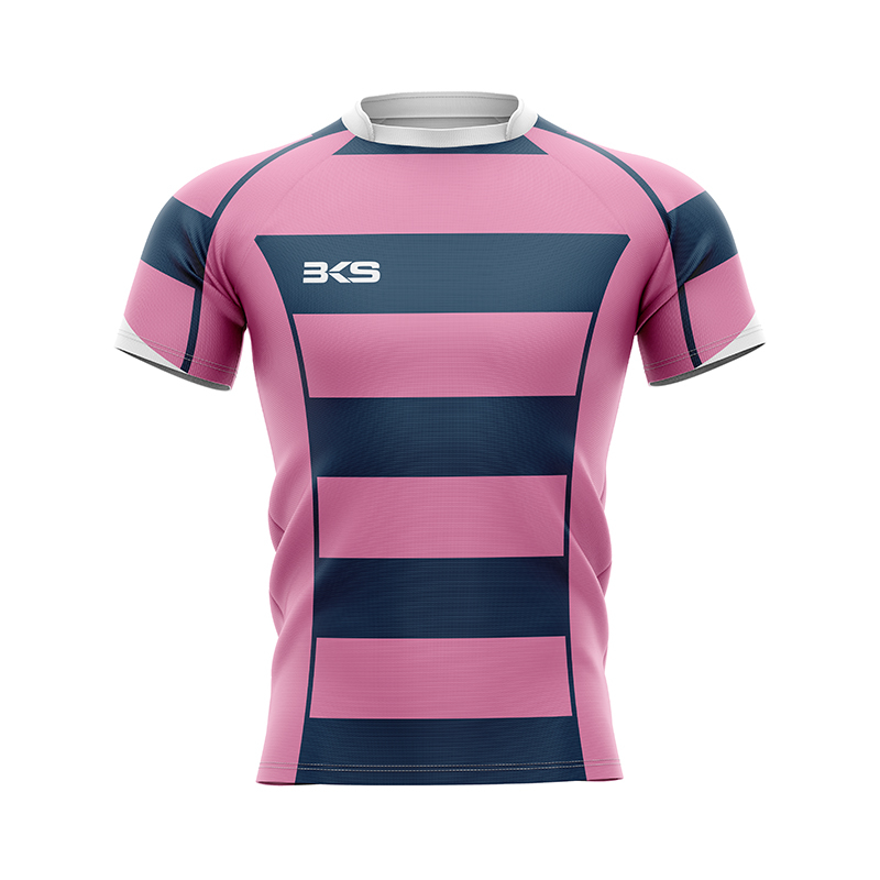 Jersey de entrenamiento de rugby a rayas rosa