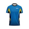 Camiseta deportiva de manga corta azul transpirable para hombre