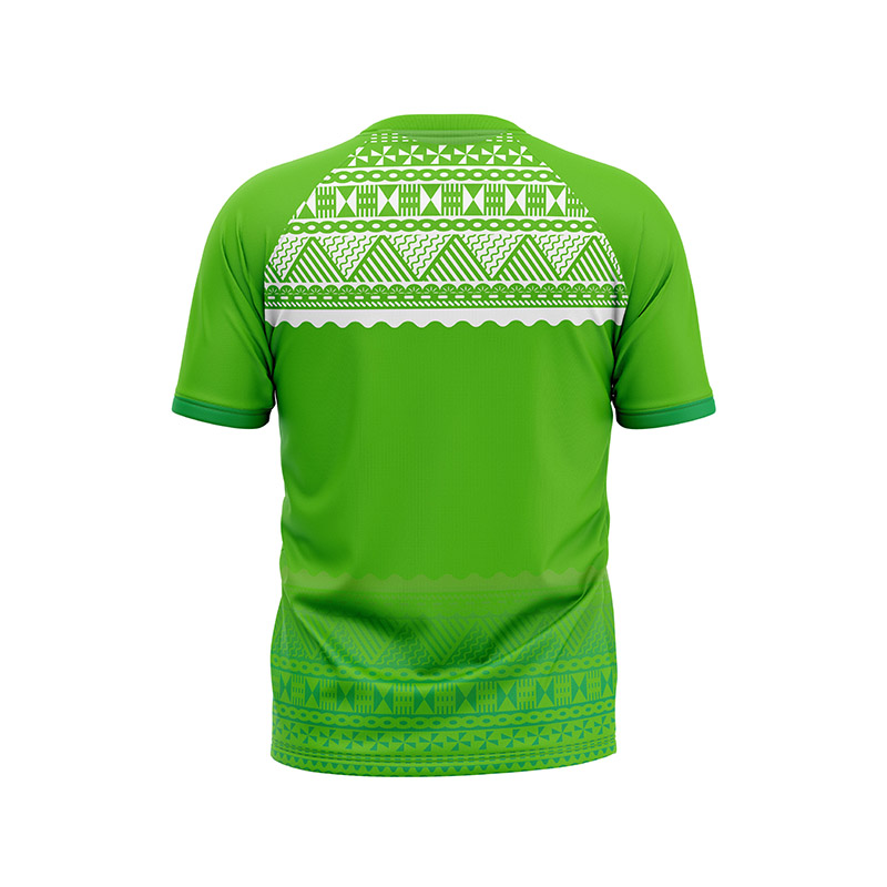 Camiseta Deportiva Hombre Verde Manga Corta Estampado Banda