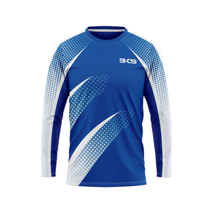 Camiseta deportiva de manga larga azul